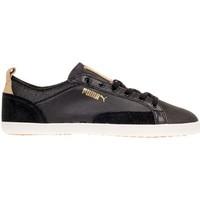 puma slim court citi series mens shoes trainers in black