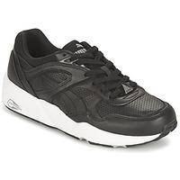 puma r698 core leather mens shoes trainers in black