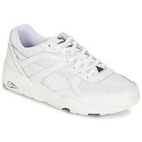 puma r698 core leather mens shoes trainers in white