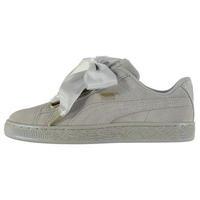 puma suede heart satin trainers