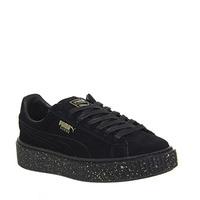 Puma Suede Platform GOLD SPECKLED BLACK