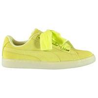 puma suede heart satin trainers