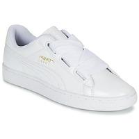 puma basket heart patent wns womens shoes trainers in white