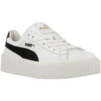 puma creeper white black pu womens shoes trainers in white