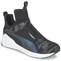 puma fierce swan womens shoes high top trainers in black