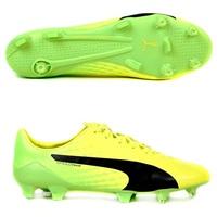 Puma evoSPEED 17.SL S Firm Ground Football Boots - Safety Yellow/Black, Black