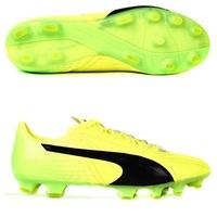 Puma evoSPEED 17.2 Leather Firm Ground Football Boots - Safety Yellow/, Black