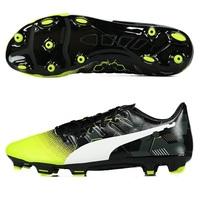 Puma evoPOWER 3.3 Graphic Firm Ground Football Boots - Safety Yellow/W, Black