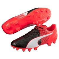 Puma evoSPEED 3.5 Leather Firm Ground Football Boots - Black/Puma Whit, Black