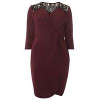 Purple Hourglass Fit Wrap Dress, Purple