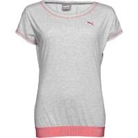 puma womens transition t shirt light grey heather