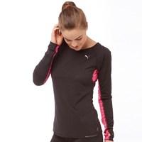 Puma Womens DryCELL Long Sleeve Running Top Black/Pink