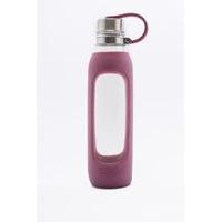 purity glass water bottle purple