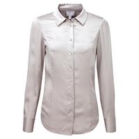 pure silk blouse silver pearl 14