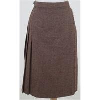 pure new wool size 12 brown pleated skirt