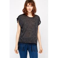 PU Trim Speckled Top