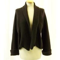 pure collection size m brown cashmere cardigan