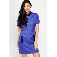 Purple Collared Shift Dress