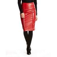 Pu Stretch Pencil Skirt