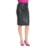 pu stretch pencil skirt