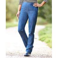 Pull-On Straight-Leg Jeans Regular
