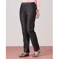 Pull-On Straight-Leg Jeans Extra Short