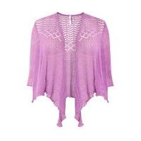 purple fine knit shrug purple