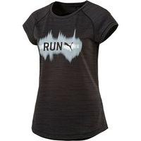 Puma Run Short Sleeve Tee - Womens - Black/Heather