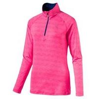 Puma Core Run Long Sleeve 1/2 Zip Top - Womens - Knockout Pink