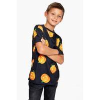 Pumpkin Print Tee - black