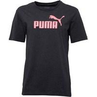 puma womens essentials no 1 logo t shirt dark grey heather
