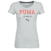 Puma STYLE ATHL TEE W women\'s T shirt in grey