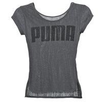 puma puma layer tee womens t shirt in grey