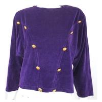 Pulchery Size 22 Vintage Deep Violet Velvet Feel Slouch Top