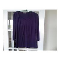 purple first avenue three quarter sleeve top size 14 first avenue purp ...