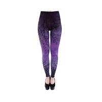 Purple Branches Ombre Leggings - Size: XXL