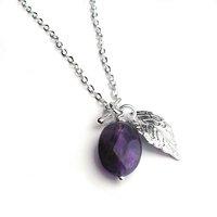 purple amethyst faceted pendant