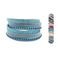 pu leather multi wrap bracelet 11 colours
