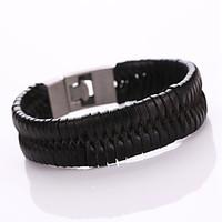 Punk Leather Bracelet Ring Hand Woven Leather Bracelet With Individuality Tide Restoring Ancient Ways Player
