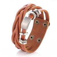 Punk Style Beads Vintage PU Leather Bracelet Leather Bracelets Wrap Bracelets Daily / Casual 1pc