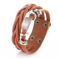 punk style beads vintage pu leather bracelet leather bracelets wrap br ...