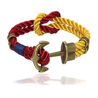 Punk Fashion Men\'s Bracelet Bronze Anchor Bracelet Alloy Bracelet Chain Bracelets / Wrap Bracelets Daily