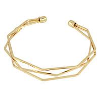 punk design braided metal thin cuff bracelet jewelry