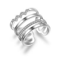 Pure Womens 925 Silver-Plated High Quality Handwork Elegant Ring 1PCS Promis rings for couples