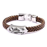 Punk Style Scorpion Brown Leather Bracelet(1 Pc) Christmas Gifts