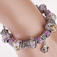 purple strand bracelet with butterfly pendant charm bracelet christmas ...
