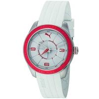 puma unisex slice white strap watch pu102972004