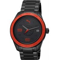 puma mens slice black bracelet watch pu102971002