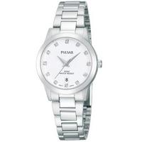 pulsar ladies white dial bracelet watch ph7275x1