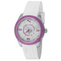 Puma Unisex Slice White Strap Watch PU102972003